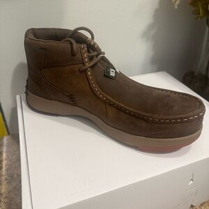 Men's Brown Leather Casual Shoes leather upper composite size10.5 Cody James nw